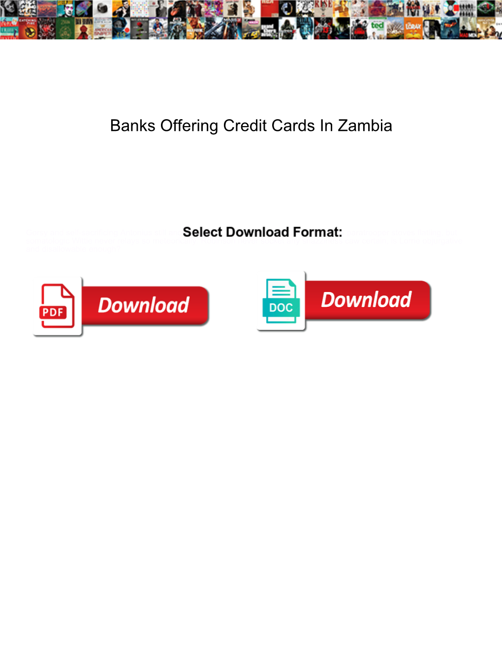 Banks Offering Credit Cards in Zambia