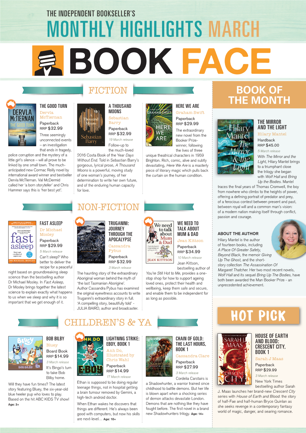 Bookface March Monthly Newsletter 2020 1.Indd