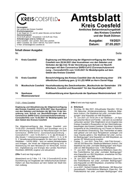 Amtsblatt Nr. 19/2021