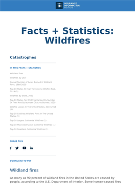 Wildfires Facts + Statistics