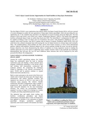 NASA's Space Launch System: Opportunities for Small Satellites To