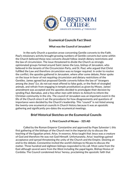 Ecumenical-Councils-Fact-Sheet.Pdf