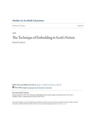 The Technique of Embedding in Scott's Fiction