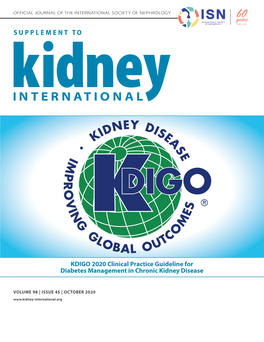 KDIGO 2020 Clinical Practice Guideline for Diabetes Management in Chronic Kidney Disease