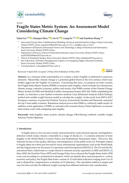 Fragile States Metric System: an Assessment Model Considering Climate Change