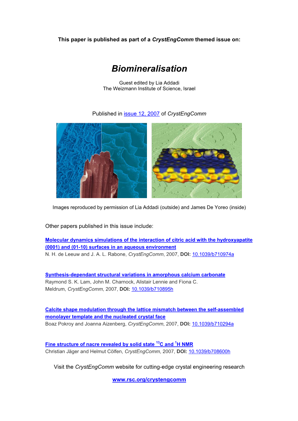 Biomineralisation