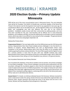 2020 Election Guide—Primary Update Minnesota