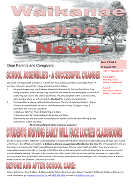 Waikanae School Newsletter