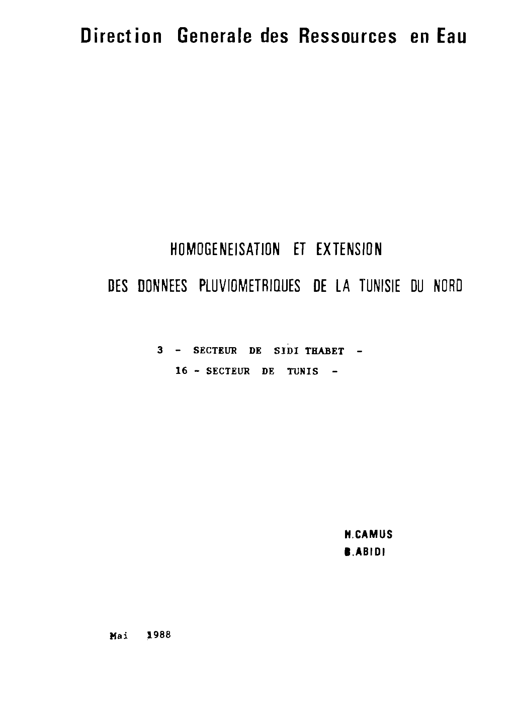 3. Secteur De Sidi Thabet; 16. Secteur De Tunis