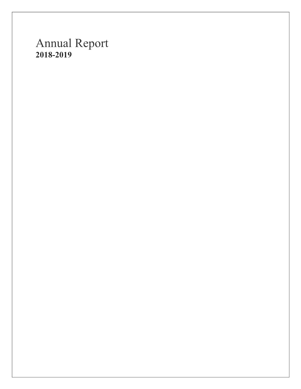 Annual Report 2018-2019