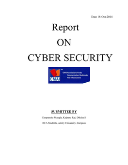 Report on CYBER SECURITY