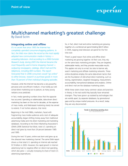 Multichannel Marketing's Greatest Challenge