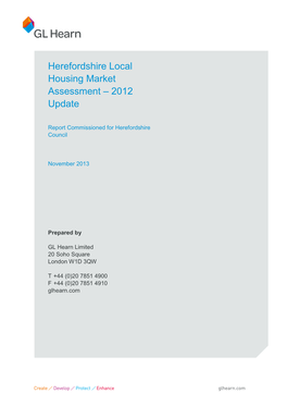 Herefordshire Local Housing Market Assessment – 2012 Update