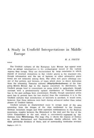 A Study in Urnfield Interpretations in Middle Europe