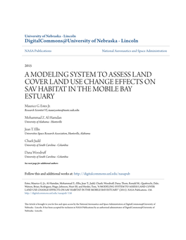 A MODELING SYSTEM to ASSESS LAND COVER LAND USE CHANGE EFFECTS on SAV HABITAT in the MOBILE BAY ESTUARY Maurice G
