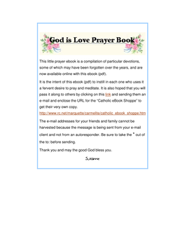 This Little Prayer Ebook Is a Compilation of Particular Devotions