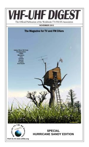 SPECIAL HURRICANE SANDY EDITION the Magazine for TV And