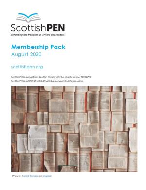 Membership Pack August 2020 Scottishpen.Org