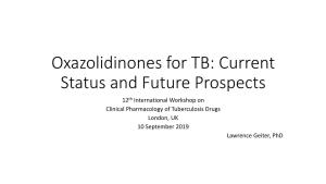 Oxazolidinones for TB