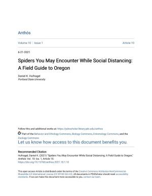 Spiders You May Encounter While Social Distancing: a Field Guide to Oregon