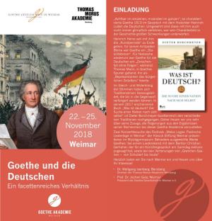 Goethe Akademie November 2018 Programm