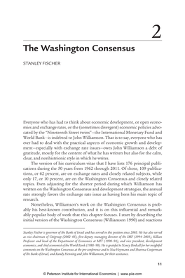 Ch 2. the Washington Consensus