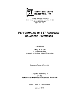 Performance of I-57 Recycled Concrete Pavements