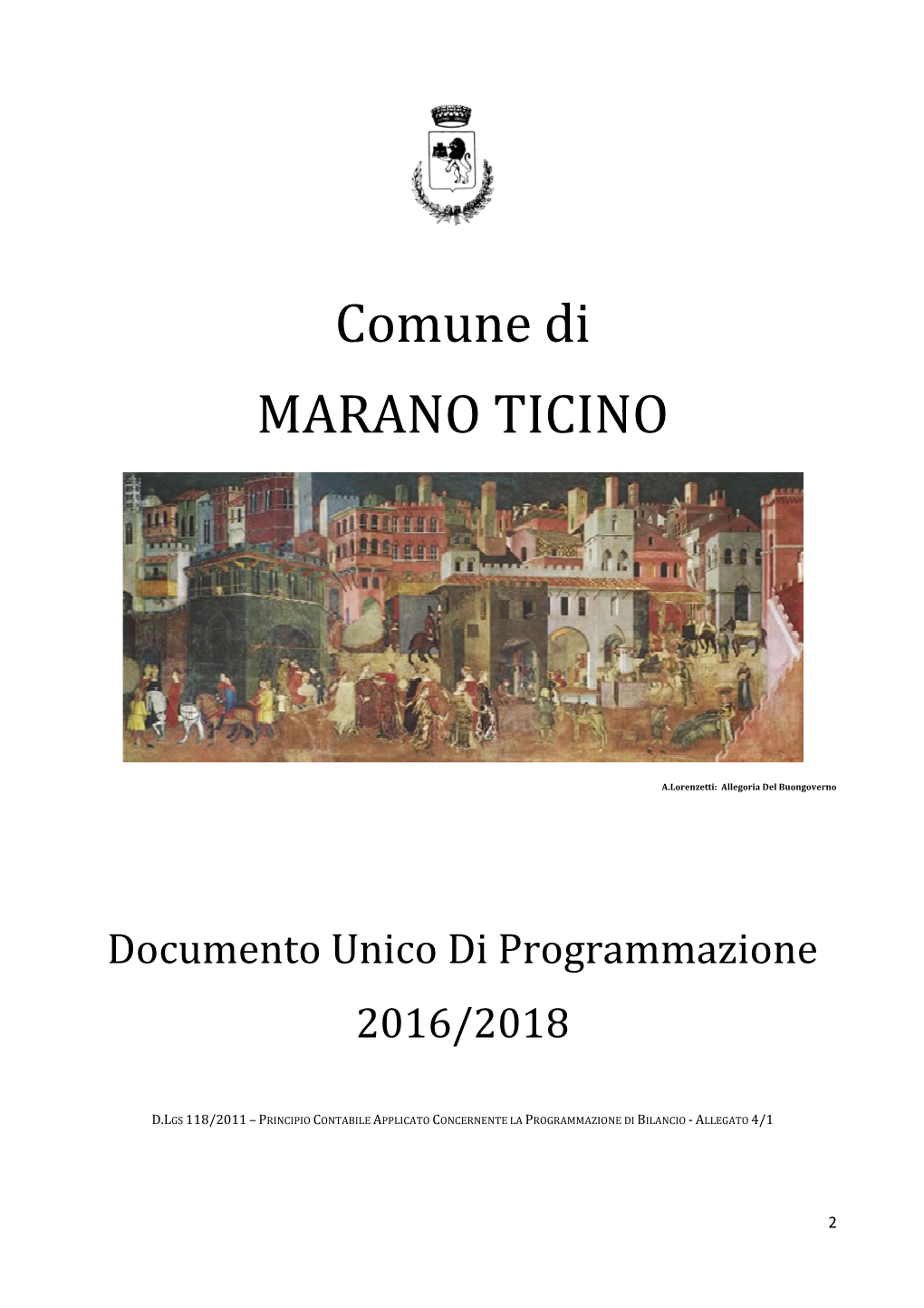 Comune Di Marano Ticino Risulta Essere La Seguente