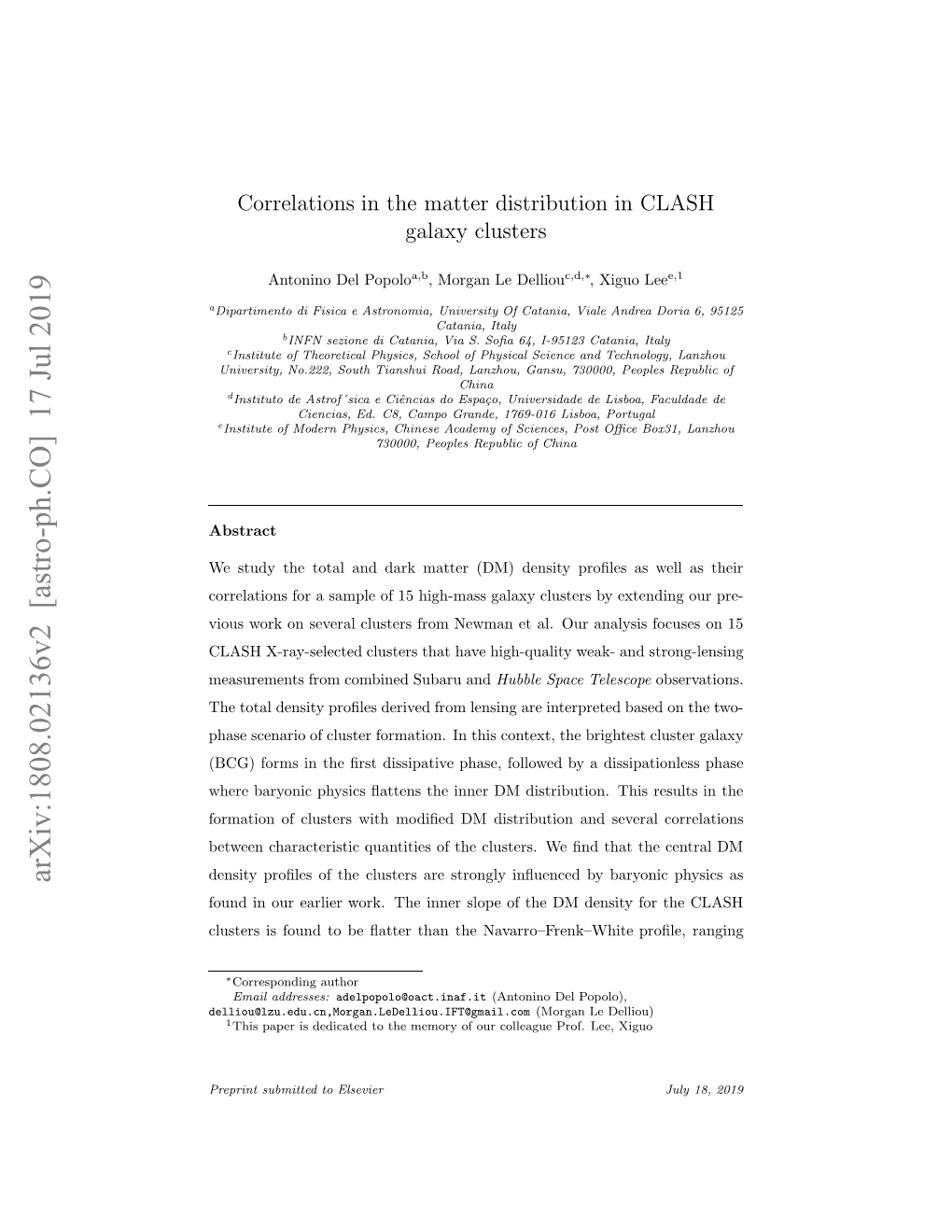 Arxiv:1808.02136V2 [Astro-Ph.CO]