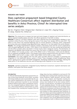 Does Capitation Prepayment Based Integrated County Healthcare