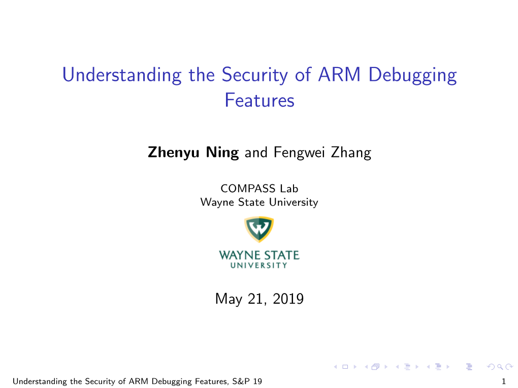 Understanding the Security of ARM Debugging Features