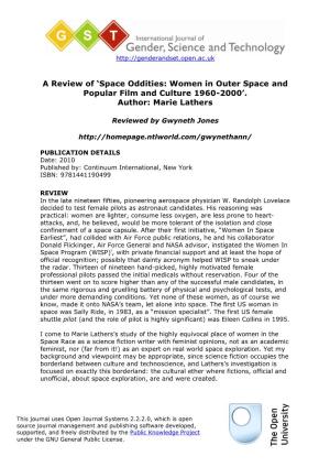 A Review of 'Space Oddities: Women in Outer Space and Popular Film