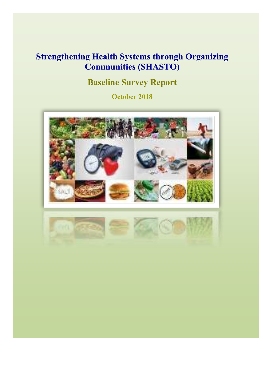 Strengthening Health Systems Through Organizing Communities (SHASTO) Baseline Survey Report October 2018