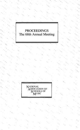 Proceedings, the 68Th Annual Meeting, 1992