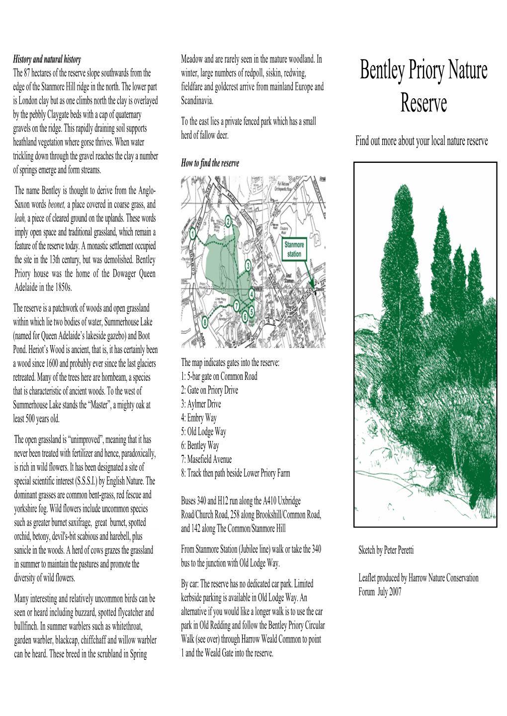 Bentley Priory Nature Reserve Contacts: Needs Volunteers