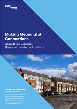 Making Meaningful Connections Consultation Document: Clapham Green to the Eversdens