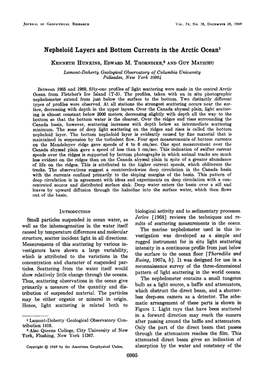 Nepheloid Layers and Bottom Currents in the Arctic Ocean