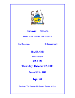 Nunavut Hansard 1375