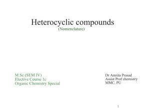 Heterocyclic Compounds (Nomenclature)