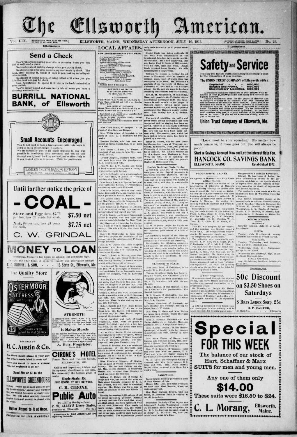 Ellsworth American : July 16, 1913