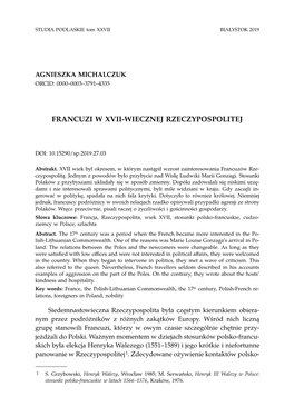 Francuzi W Xvii-Wiecznej Rzeczypospolitej