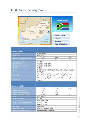 South Africa Country Profile