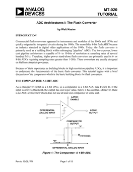 MT-020: ADC Architectures I: the Flash Converter