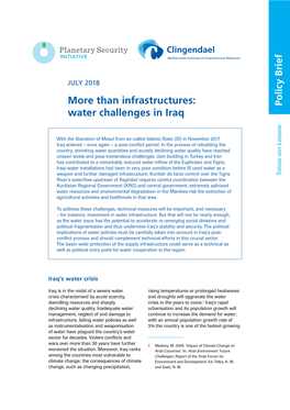 More Than Infrastructures: Water Challenges in Iraq