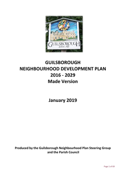 GUILSBOROUGH NEIGHBOURHOOD DEVELOPMENT PLAN 2016 - 2029 Made Version