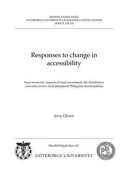 Responses to Change in Accessibility