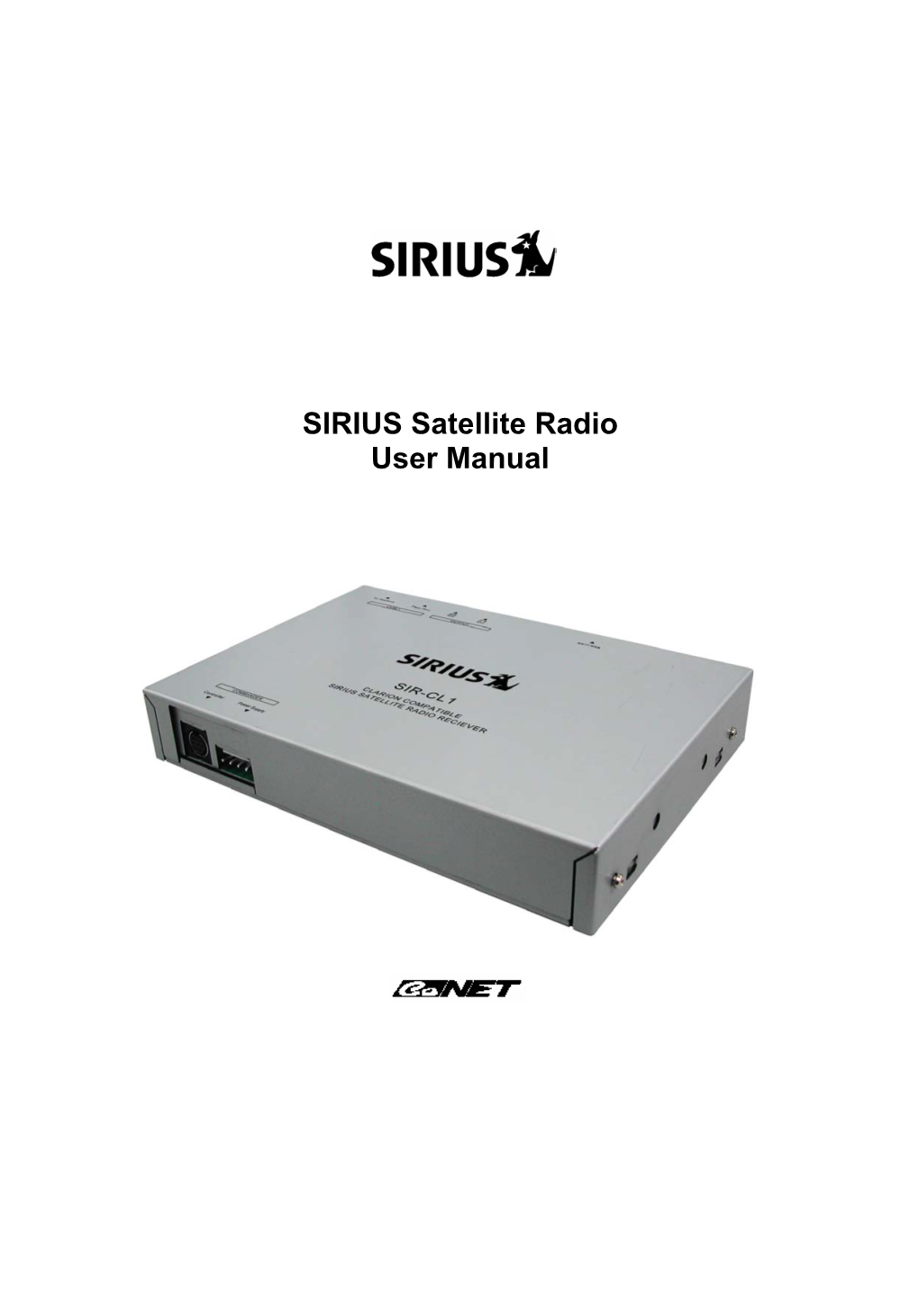 SIRIUS Satellite Radio User Manual