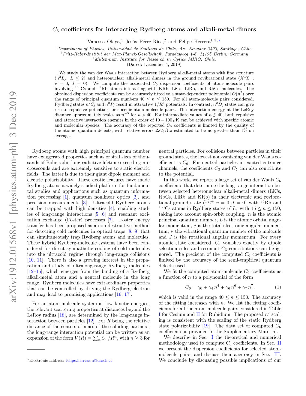 $ C 6 $ Coefficients for Interacting Rydberg Atoms and Alkali-Metal