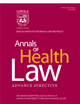 ANNALS of HEALTH LAW Advance Directive