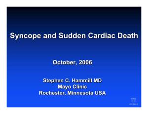 Syncope and Sudden Cardiac Death